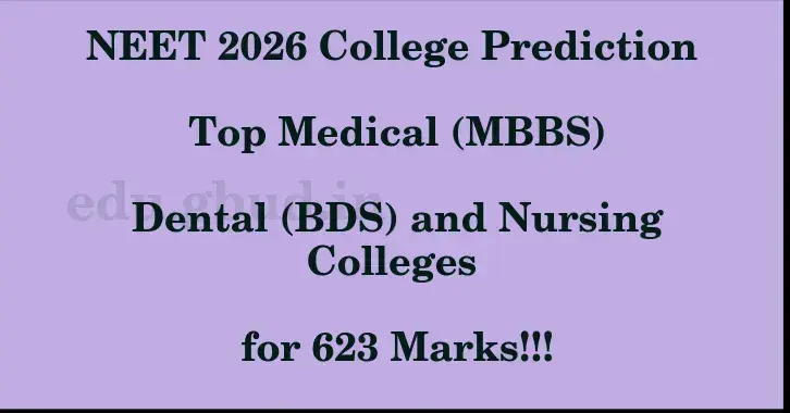 This image shows the estimated Rank for the neet ug mark 623 graphically