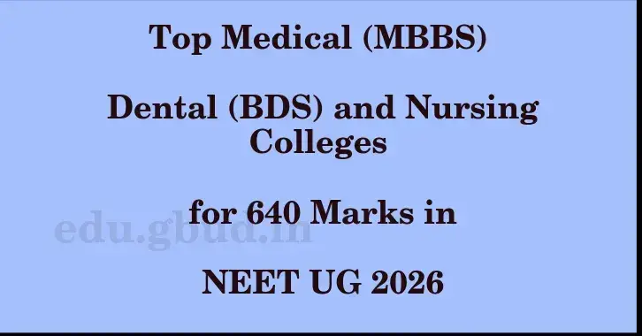 This image shows the estimated Rank for the neet ug mark 640 graphically