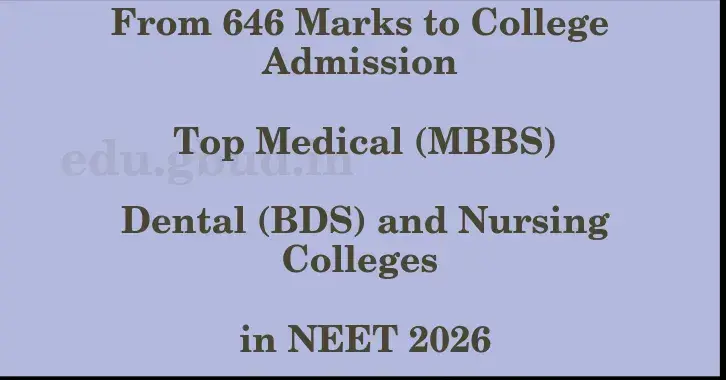 This image shows the estimated Rank for the neet ug mark 646 graphically