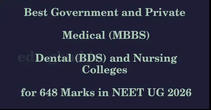 This image shows the estimated Rank for the neet ug mark 648 graphically