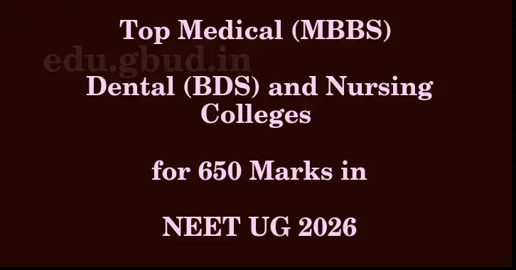 This image shows the estimated Rank for the neet ug mark 650 graphically