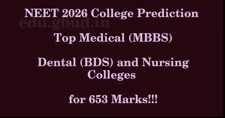 This image shows the estimated Rank for the neet ug mark 653 graphically