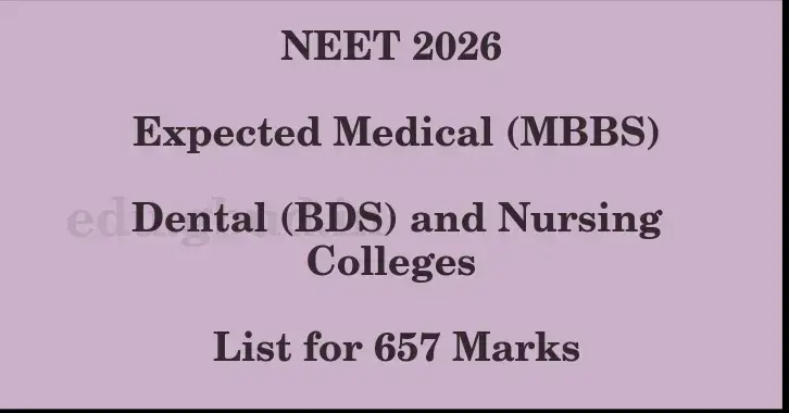 This image shows the estimated Rank for the neet ug mark 657 graphically