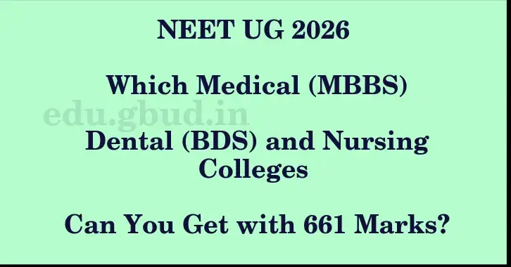 This image shows the estimated Rank for the neet ug mark 661 graphically