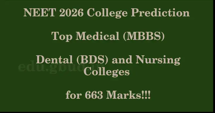 This image shows the estimated Rank for the neet ug mark 663 graphically