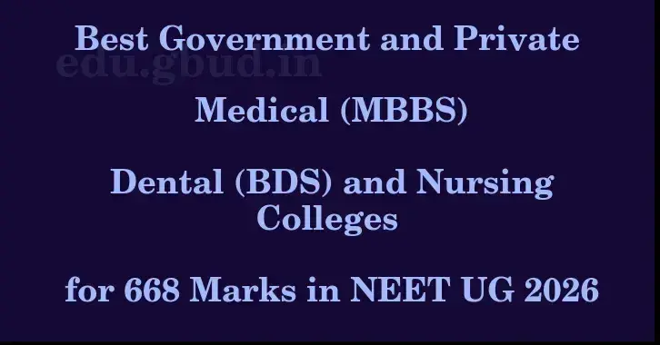 This image shows the estimated Rank for the neet ug mark 668 graphically
