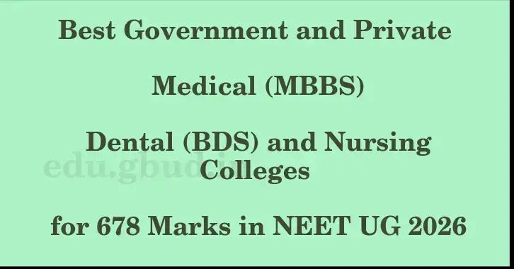 This image shows the estimated Rank for the neet ug mark 678 graphically