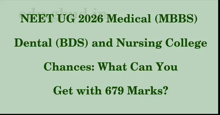 This image shows the estimated Rank for the neet ug mark 679 graphically