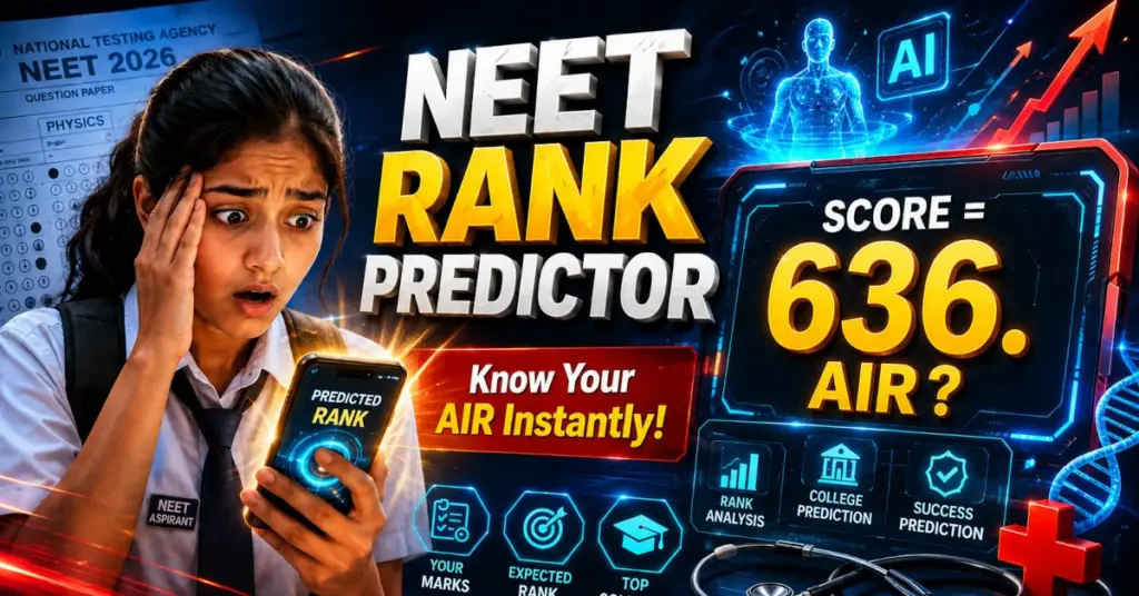 Free NEET rank predictor without registration and login
